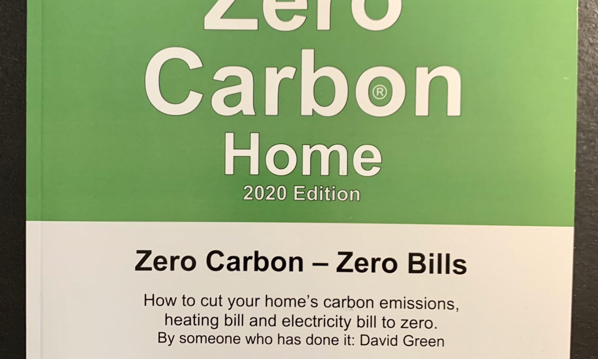 Book energy efficiency Zero Carbon Home 2020 edition from cover