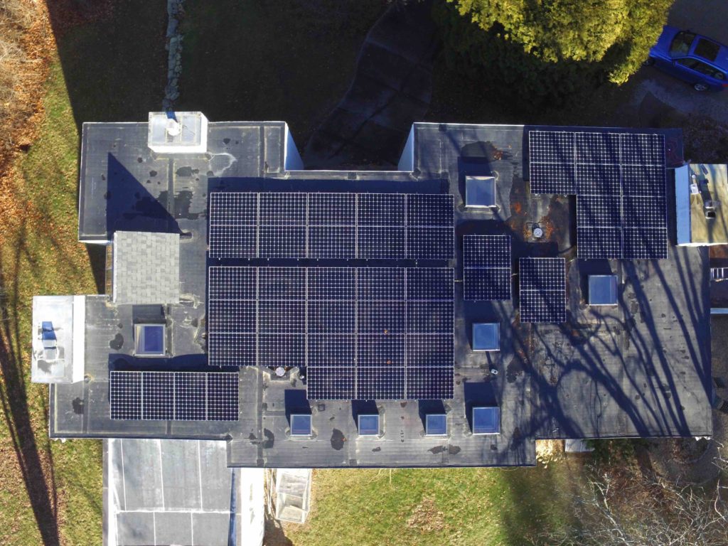 Our zero carbon, or net zero energy, house from above